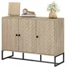 HOMCOM Buffet salon meuble de rangement armoire de cuisine avec placar...