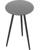 Outsunny Petite table basse ronde, table d'appoint, plateau en verre t...