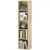 HOMCOM Bibliothèque étagère de rangement 5 niveaux avec étagères régla...