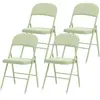 HOMCOM Lot de 4 chaises pliantes et portables intérieur avec assises e...