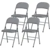 HOMCOM Lot de 4 chaises pliantes et portables intérieur avec assises e...