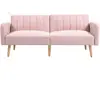 HOMCOM Canapé Convertible 2 Places Design scandinave Dossier inclinabl...