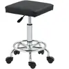 HOMCOM Tabouret à roulettes carré avec hauteur réglable 50-66 cm et re...