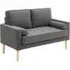HOMCOM Canapé 2 places banquette moderne en velours 127 cm avec coussi...