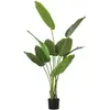 Homcom Plante artificielle intérieure terreau floqué vert