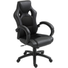 HOMCOM Chaise Bureau Luxe Pivotant Fauteuil Ordinateur Manager Noir