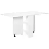 HOMCOM - Table de cuisine - Bois - 85x64x13cm - Blanc