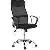 HOMCOM Fauteuil de bureau manager tissu maille noir