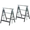 Lot de 2 tréteaux pliables télescopiques HOMCOM - Hauteur réglable 80-...