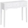 HOMCOM Table Console Meuble d Entrée 3 Tiroirs Pieds Bois Massif 100 x...