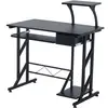 Homcom - Bureau informatique design en mdf 90 l x 50 i x 95h cm noir
