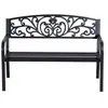 Outsunny - banc d'extérieur - Métal - 127x60x87cm - Noir