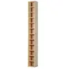 Étagère Colonne HOMCOM - Rangement CD 12 Compartiments - Coloris hêtre