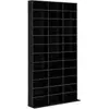 Bibliothèque HOMCOM pour rangement CD/DVD - Noir - 33 compartiments ré...