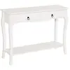 HOMCOM Console style table de drapier néo-rétro multi-rangements 100L x 33l x 76H cm blanc 82 100x33x76cm Blanc