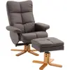 HOMCOM Fauteuil relax inclinable fauteuil de salon avec repose-pieds p...