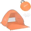 Abri de plage pop-up Outsunny - Protection UV - Fenêtre arrière - Tapi...