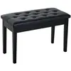 HOMCOM Tabouret de Piano avec Coffre de Rangement en Similicuir Noir 76 x 36 x 50 cm