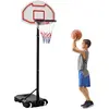 Homcom Panier De Basket-Ball réglable de 1,9m à 2,5m blanc TU