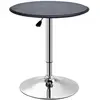 HOMCOM Table de bar bistrot chic contemporain réglable 67-93 cm Ø 63 c...