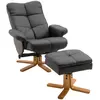 HOMCOM - fauteuil - Bois - 80x86x99cm - Noir