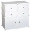 Armoire étagère à chaussures modulable HOMCOM - Blanc - 3 niveaux 6 cu...