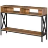 HOMCOM - console - Bois - 120x23x75cm - Marron