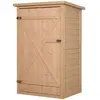 Outsunny Armoire de jardin porte verrouillable 2 étagères bois sapin