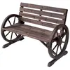 Outsunny Banc de jardin 3 places style rustique chic en bois de sapin ...