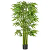 HOMCOM Bambou artificiel XL 1,60H m 975 feuilles denses réalistes pot inclus