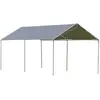 Carport pour voiture - Outsunny - 5,95L x 2,90l x 2,60H m - Acier galv...
