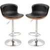 Lot de 2 Tabouret de Bar Design Contemporain HOMCOM - Hauteur d'assise...