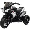 HOMCOM Moto Électrique Enfant 3 Roues 6v 3km/h Max. Effets Lumineux Sonores Noir