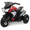 HOMCOM Moto Électrique Enfant 3 Roues 6v 3km/h Max. Effets Lumineux Sonores Rouge