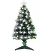HOMCOM Sapin de Noël artificiel fibre optique LED 14 ampoules étoile H90 cm