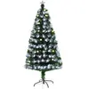 HOMCOM Sapin de Noël artificiel lumineux fibre optique LED + 20 ampoul...