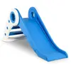 HOMCOM Toboggan Enfant Pliable Usage Intérieur Extérieur Dim. 120l X 50l X 56h Cm Hdpe Bleu