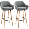 HOMCOM Tabourets de Bar Design scandinave Lot de 2 tabourets Bar avec ...