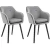 HOMCOM Chaises de Visiteur Design scandinave Lot de 2 chaises Pieds ef...