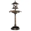 Outsunny Bain d'oiseaux abreuvoir pour oiseaux jardinière 3 en 1 dim. Ø 50 x 113H cm polypropylène bronze antique