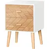 HOMCOM - rangement - Bois - 40x30x55.5cm - Blanc