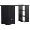 Bureau informatique - HOMCOM - Meuble de bureau 3 tiroirs coulissants ...