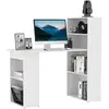 HOMCOM Bureau informatique + bibliothèque 120L x 55l x 120H cm