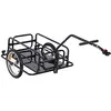 Remorque vélo HOMCOM - Transporteur pliable en acier noir - 155L x 71,...