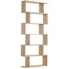 HOMCOM Bibliothèque étagère zig zag 80L x 23l x 192H cm
