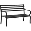 Outsunny Banc de Jardin Design Contemporain 2 Places dim. 127L x 58l x 82H cm métal époxy Noir