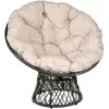 Fauteuil Rond de Jardin - Outsunny - Papasan pivotant - Confortable - Polyester résine tressée