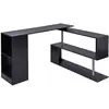 HOMCOM Bureau informatique modulable design contemporain zig zag bibli...