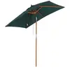 Outsunny Parasol rectangulaire inclinable bois polyester haute densité 2L x 1,5l x 2,3H m vert foncé