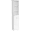 HOMCOM Meuble colonne de salle de bain moderne 34L x 24l x 170H cm blanc TU